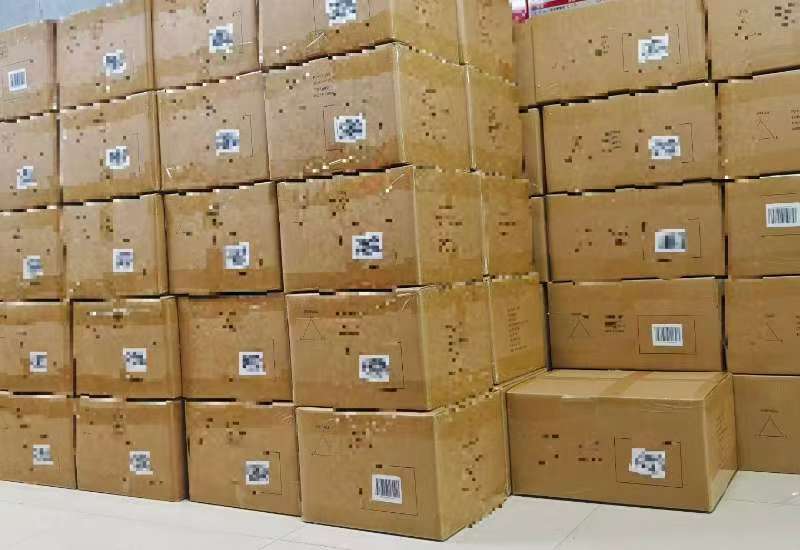 Massive stacked cartons ready for B2B sourcing China delivery
