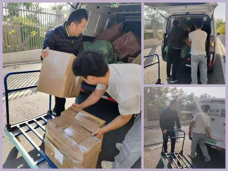 Loading secure boxes for China sample consolidation shipping